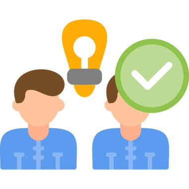 fikir yaratıcı ikon vektör illüstrasyonu