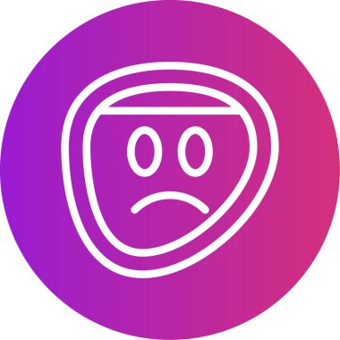 Üzgün bir ifadenin vektör çizimi