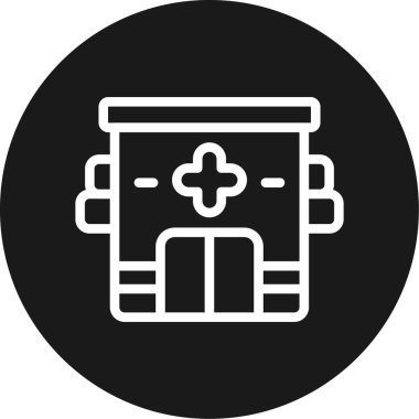 tıbbi çanta ikon vektör illüstrasyonu