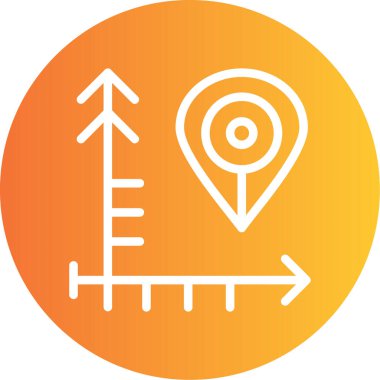 Vektör konumu simge illüstrasyonu