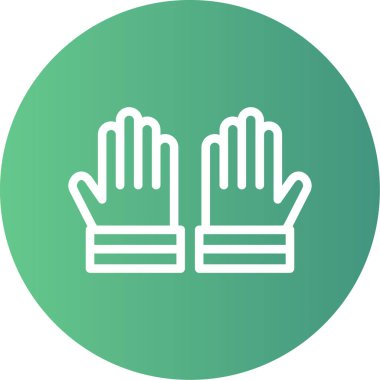 Eldiven simgesi, vektör illüstrasyonu