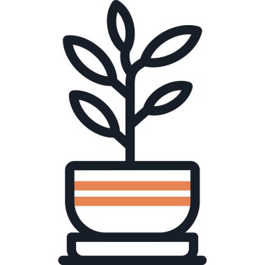 Bitki. Web simgesi basit illüstrasyon