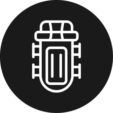 Beyaz ve yuvarlak izole edilmiş vektör modern illüstrasyon simgesi