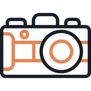 Kamera simgesi, vektör illüstrasyonu