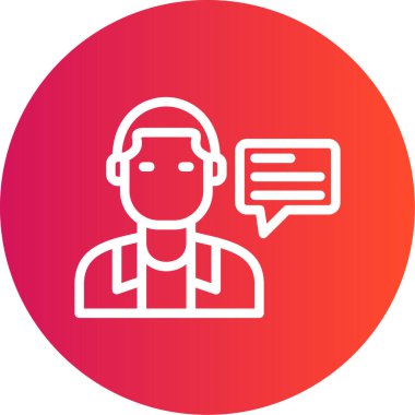 Sohbet simgesinin vektör illüstrasyonu