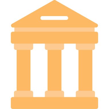 Bina. Web simgesi basit illüstrasyon