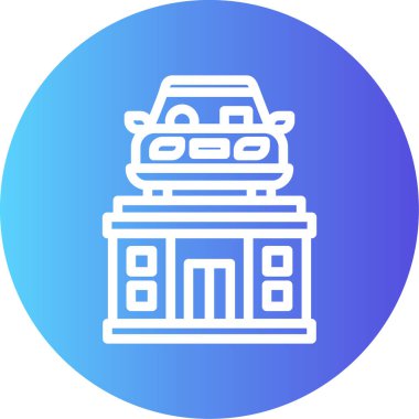 Bina. Web simgesi basit illüstrasyon