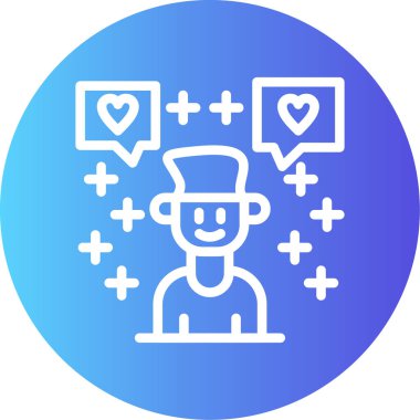 Konuşma balonu olan bir adamın vektör çizimi