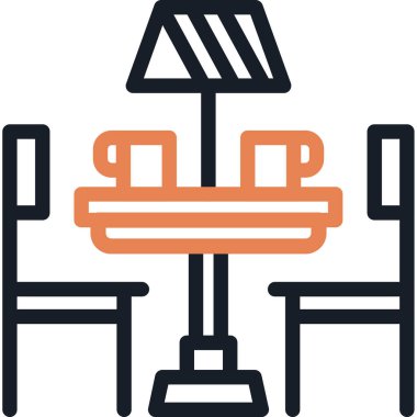 Sandalye. Web simgesi basit illüstrasyon