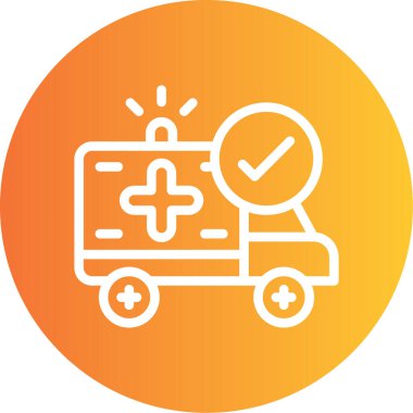 Bir ambulans simgesinin vektör çizimi