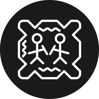 Bir virüs simgesinin vektör illüstrasyonu