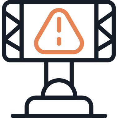 Uyarı. Web simgesi basit illüstrasyon