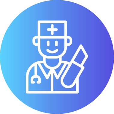 Hemşire simgesi, vektör illüstrasyonu