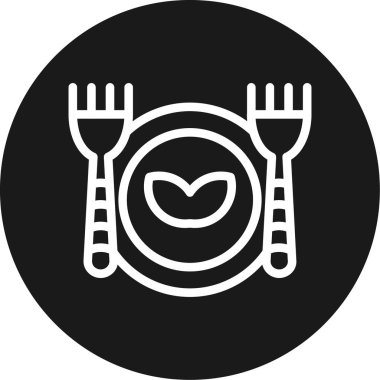 Restoran gıda vektörü simgesi