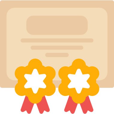 ödül madalyası simgesi düz stil