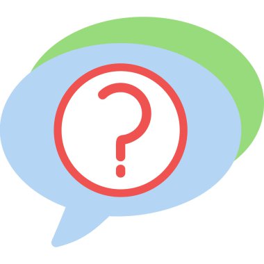 Soru işareti düz simgesi. vektör yeşil