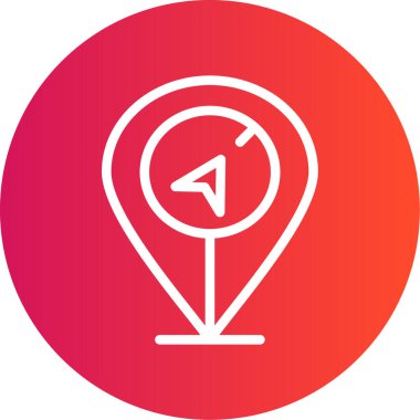 Vektör konumu simge illüstrasyonu