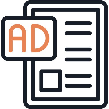 Düz stil reklam ikonu