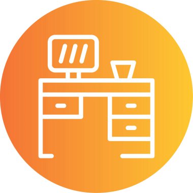 Mobilya modern simgesinin vektör illüstrasyonu