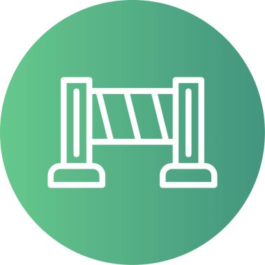 Bariyer. Web simgesi basit illüstrasyon