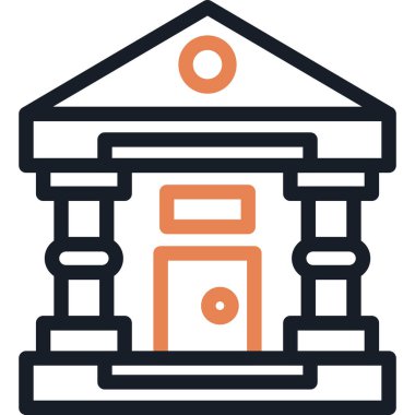 Bina. Web simgesi basit illüstrasyon