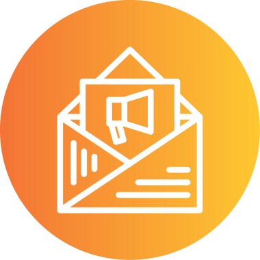 Zarf. Web simgesi basit illüstrasyon