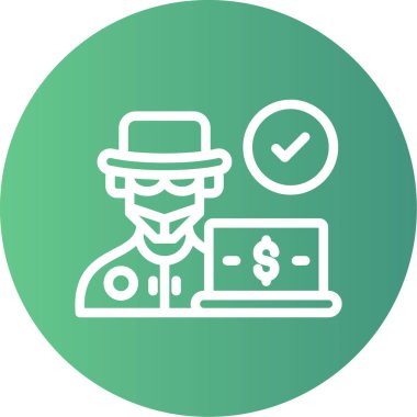 Hacker simgesi, anahat stili