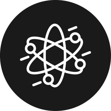 Moda biçimi izole edilmiş arkaplanda atom simgesi