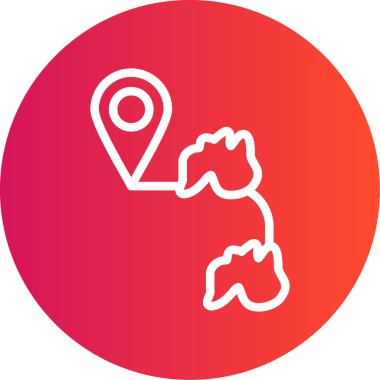 Vektör konumu simge illüstrasyonu