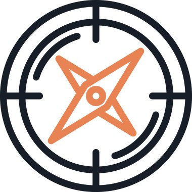 Pusula. Web simgesi basit illüstrasyon