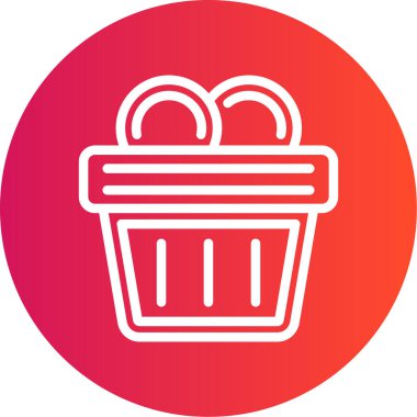 Sepet. Web simgesi basit illüstrasyon