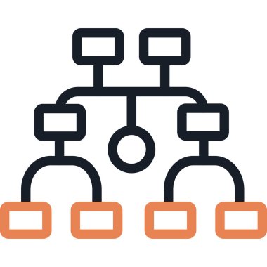 hiyerarşi. Web simgesi basit illüstrasyon