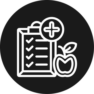 elma ikonu vektör illüstrasyonu