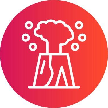 Bir ağaç simgesinin vektör illüstrasyonu