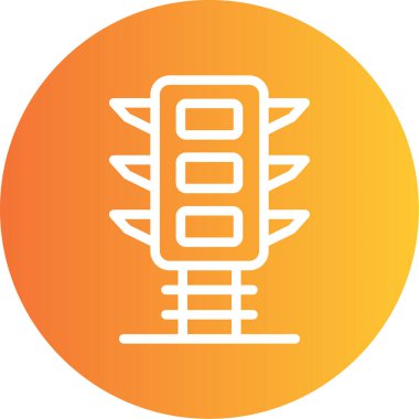 Bir radyo simgesinin vektör illüstrasyonu