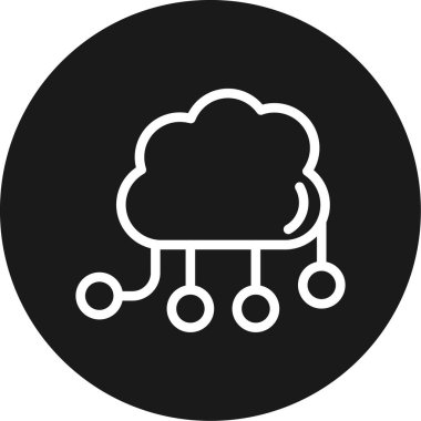 Bulut hesaplama simgesi. vektör illüstrasyonu