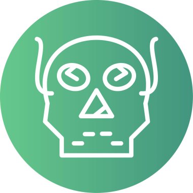 Benzersiz kafatası vektör simgesi