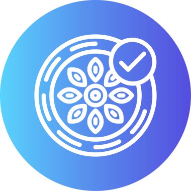 Mavi bir simgenin vektör illüstrasyonu