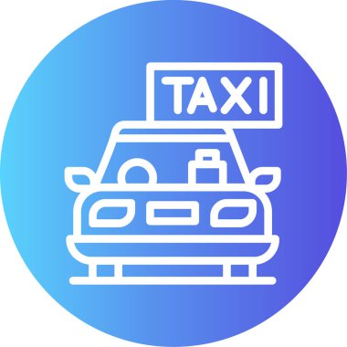 Taksiyle. Web simgesi basit illüstrasyon