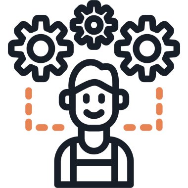 dişli simgesi. tasarım vektörü çizimi