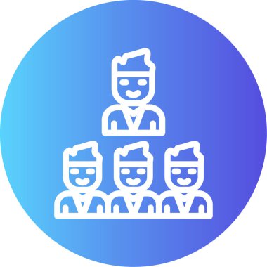 İnsanlar ikonu. Web için insan vektör simgelerinin basit illüstrasyonu