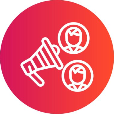 megafon basit simgesi, vektör çizim