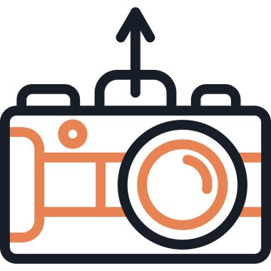 Kamera. Web simgesi basit illüstrasyon