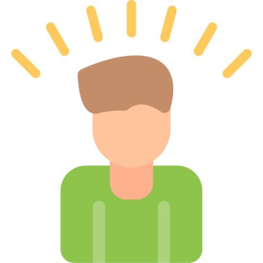 Adamım. Web simgesi basit illüstrasyon