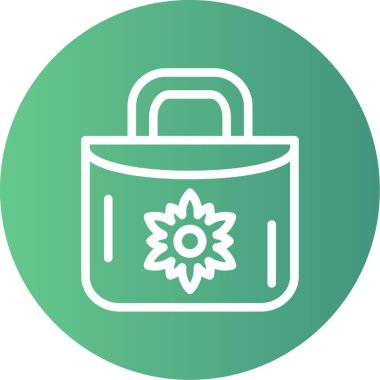 Çanta. Web simgesi vektör illüstrasyonu