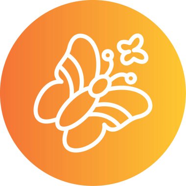 Kelebek simgesi vektör illüstrasyonu