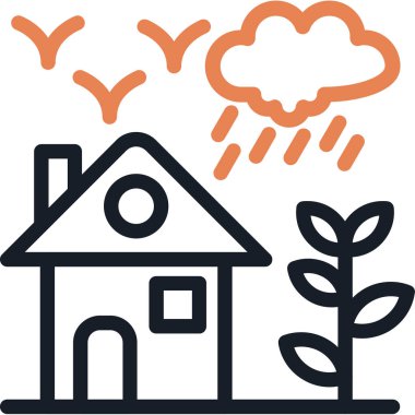 Hava durumu. Web simgesi basit illüstrasyon