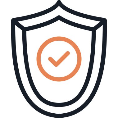 Güvenlik kalkanının vektör simgesi