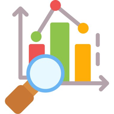 düz biçimli analitik grafik simgesi