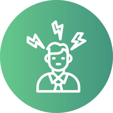 Baş simgesi olan bir adamın vektör çizimi